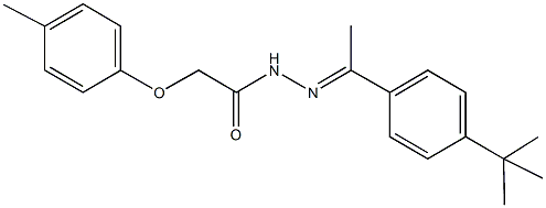 N'-[1-(4-tert-butylphenyl)ethylidene]-2-(4-methylphenoxy)acetohydrazide Struktur