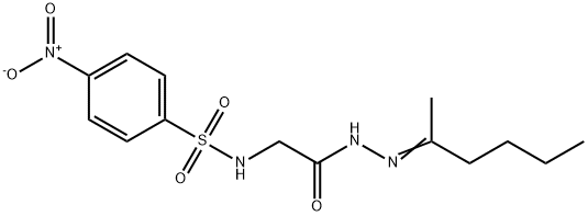 4-nitro-N-{2-[2-(1-methylpentylidene)hydrazino]-2-oxoethyl}benzenesulfonamide Struktur