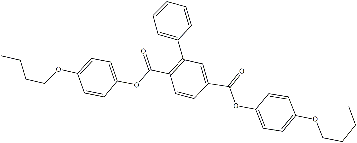 bis(4-butoxyphenyl) [1,1'-biphenyl]-2,5-dicarboxylate Struktur