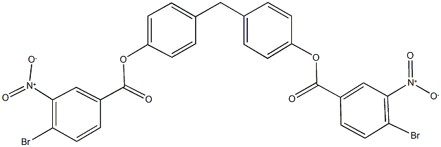 4-[4-({4-bromo-3-nitrobenzoyl}oxy)benzyl]phenyl 4-bromo-3-nitrobenzoate Struktur