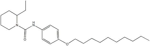 N-[4-(decyloxy)phenyl]-2-ethyl-1-piperidinecarboxamide Struktur