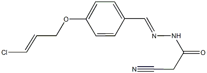 N'-{4-[(3-chloro-2-propenyl)oxy]benzylidene}-2-cyanoacetohydrazide Struktur