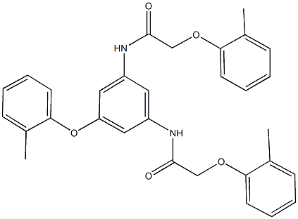 2-(2-methylphenoxy)-N-(3-(2-methylphenoxy)-5-{[(2-methylphenoxy)acetyl]amino}phenyl)acetamide Struktur