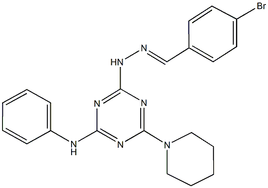 4-bromobenzaldehyde [4-anilino-6-(1-piperidinyl)-1,3,5-triazin-2-yl]hydrazone Struktur