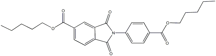 pentyl 1,3-dioxo-2-{4-[(pentyloxy)carbonyl]phenyl}-5-isoindolinecarboxylate Struktur