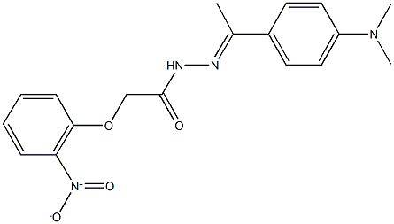 N'-{1-[4-(dimethylamino)phenyl]ethylidene}-2-{2-nitrophenoxy}acetohydrazide Struktur