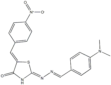 4-(dimethylamino)benzaldehyde (5-{4-nitrobenzylidene}-4-oxo-1,3-thiazolidin-2-ylidene)hydrazone Struktur