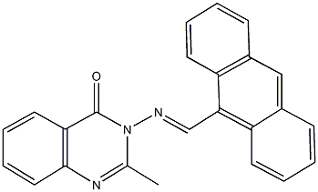 3-[(9-anthrylmethylene)amino]-2-methyl-4(3H)-quinazolinone Struktur