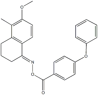 6-methoxy-5-methyl-3,4-dihydro-1(2H)-naphthalenone O-(4-phenoxybenzoyl)oxime Struktur