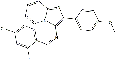 N-(2,4-dichlorobenzylidene)-N-[2-(4-methoxyphenyl)imidazo[1,2-a]pyridin-3-yl]amine Struktur