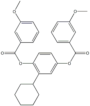 2-cyclohexyl-4-[(3-methoxybenzoyl)oxy]phenyl 3-methoxybenzoate Struktur