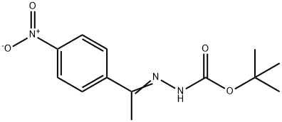 tert-butyl 2-(1-{4-nitrophenyl}ethylidene)hydrazinecarboxylate Struktur