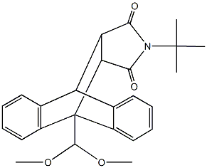 13-tert-butyl-9-(dimethoxymethyl)-9,10-dihydro-12,14-dioxo-9,10-[3,4]pyrrolidinoanthracene Struktur