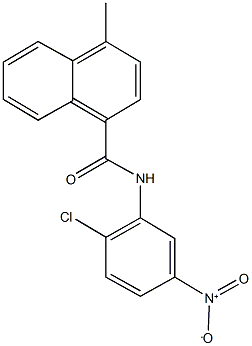 N-{2-chloro-5-nitrophenyl}-4-methyl-1-naphthamide Struktur