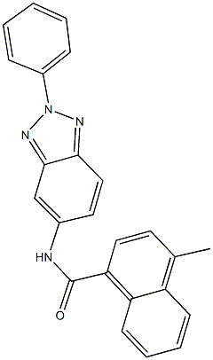 4-methyl-N-(2-phenyl-2H-1,2,3-benzotriazol-5-yl)-1-naphthamide Struktur