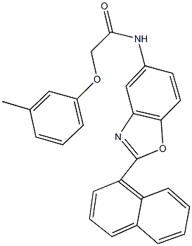 2-(3-methylphenoxy)-N-[2-(1-naphthyl)-1,3-benzoxazol-5-yl]acetamide Struktur