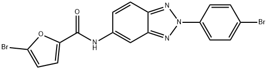 5-bromo-N-[2-(4-bromophenyl)-2H-1,2,3-benzotriazol-5-yl]-2-furamide Struktur