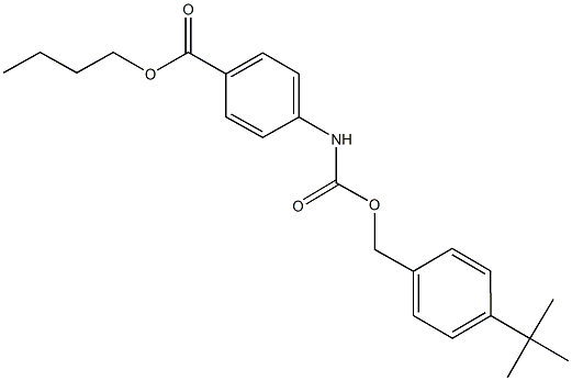 butyl 4-({[(4-tert-butylbenzyl)oxy]carbonyl}amino)benzoate Struktur