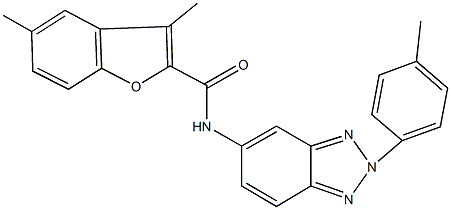 3,5-dimethyl-N-[2-(4-methylphenyl)-2H-1,2,3-benzotriazol-5-yl]-1-benzofuran-2-carboxamide Struktur