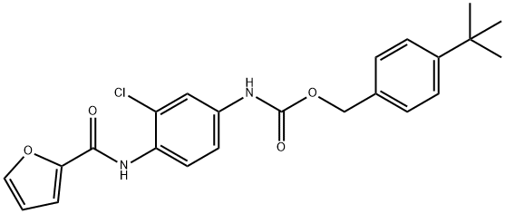 4-tert-butylbenzyl 3-chloro-4-(2-furoylamino)phenylcarbamate Struktur