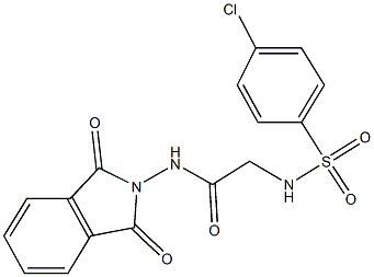 2-{[(4-chlorophenyl)sulfonyl]amino}-N-(1,3-dioxo-1,3-dihydro-2H-isoindol-2-yl)acetamide Struktur