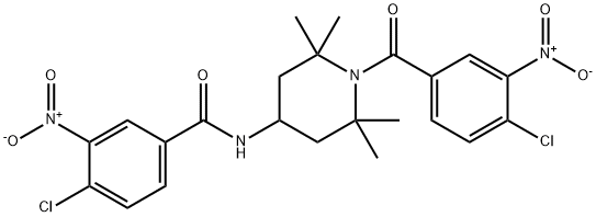 4-chloro-N-(1-{4-chloro-3-nitrobenzoyl}-2,2,6,6-tetramethyl-4-piperidinyl)-3-nitrobenzamide Struktur