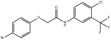 2-(4-bromophenoxy)-N-[4-chloro-3-(trifluoromethyl)phenyl]acetamide Struktur