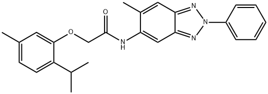 2-(2-isopropyl-5-methylphenoxy)-N-(6-methyl-2-phenyl-2H-1,2,3-benzotriazol-5-yl)acetamide Struktur