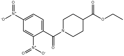 ethyl 1-{2,4-bisnitrobenzoyl}-4-piperidinecarboxylate Struktur