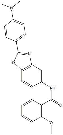 N-{2-[4-(dimethylamino)phenyl]-1,3-benzoxazol-5-yl}-2-methoxybenzamide Struktur