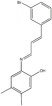 2-{[3-(3-bromophenyl)-2-propenylidene]amino}-4,5-dimethylphenol Struktur