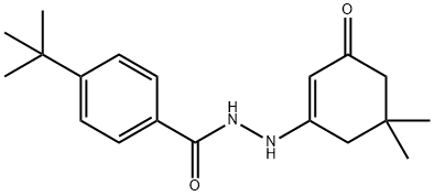 4-tert-butyl-N'-(5,5-dimethyl-3-oxo-1-cyclohexen-1-yl)benzohydrazide Struktur