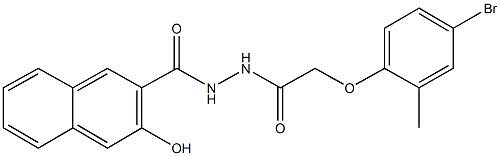 N'-[(4-bromo-2-methylphenoxy)acetyl]-3-hydroxy-2-naphthohydrazide Struktur