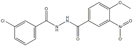 N'-(3-chlorobenzoyl)-3-nitro-4-methoxybenzohydrazide Struktur