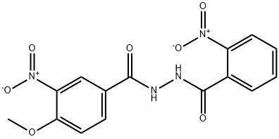 2-nitro-N'-{3-nitro-4-methoxybenzoyl}benzohydrazide Struktur