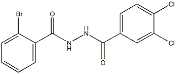 N'-(2-bromobenzoyl)-3,4-dichlorobenzohydrazide Struktur