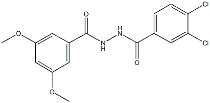 N'-(3,4-dichlorobenzoyl)-3,5-dimethoxybenzohydrazide Struktur