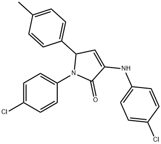 3-(4-chloroanilino)-1-(4-chlorophenyl)-5-(4-methylphenyl)-1,5-dihydro-2H-pyrrol-2-one Struktur