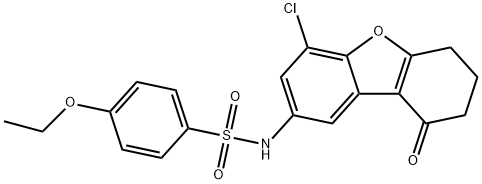 N-(4-chloro-9-oxo-6,7,8,9-tetrahydrodibenzo[b,d]furan-2-yl)-4-ethoxybenzenesulfonamide Struktur