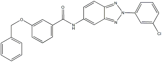 3-(benzyloxy)-N-[2-(3-chlorophenyl)-2H-1,2,3-benzotriazol-5-yl]benzamide Struktur