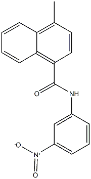 N-{3-nitrophenyl}-4-methyl-1-naphthamide Struktur