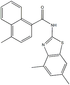 N-(4,6-dimethyl-1,3-benzothiazol-2-yl)-4-methyl-1-naphthamide Struktur