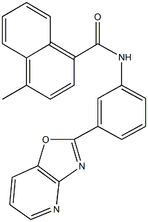 4-methyl-N-(3-[1,3]oxazolo[4,5-b]pyridin-2-ylphenyl)-1-naphthamide Struktur