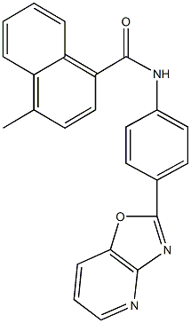 4-methyl-N-(4-[1,3]oxazolo[4,5-b]pyridin-2-ylphenyl)-1-naphthamide Struktur