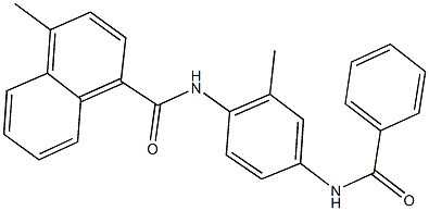 N-[4-(benzoylamino)-2-methylphenyl]-4-methyl-1-naphthamide Struktur