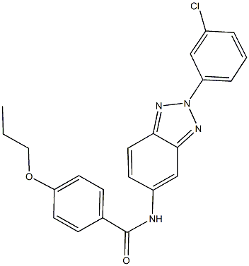 N-[2-(3-chlorophenyl)-2H-1,2,3-benzotriazol-5-yl]-4-propoxybenzamide Struktur