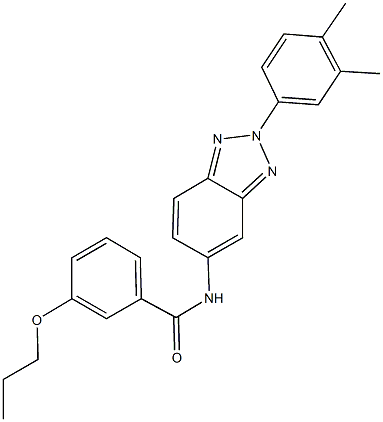 N-[2-(3,4-dimethylphenyl)-2H-1,2,3-benzotriazol-5-yl]-3-propoxybenzamide Struktur