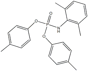 bis(4-methylphenyl) 2,6-dimethylphenylamidophosphate Struktur