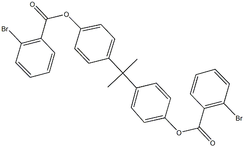 4-(1-{4-[(2-bromobenzoyl)oxy]phenyl}-1-methylethyl)phenyl 2-bromobenzoate Struktur