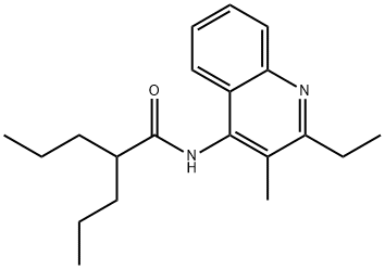 N-(2-ethyl-3-methyl-4-quinolinyl)-2-propylpentanamide Struktur